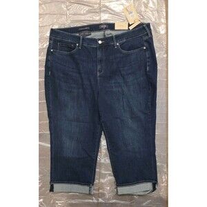NWT NYDJ Marilyn Straight Crop Cuffed Jeans Size Cool Embrace Size 22 W